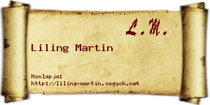 Liling Martin névjegykártya