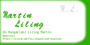 martin liling business card